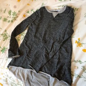 Kenzie zipper detail navy sweater